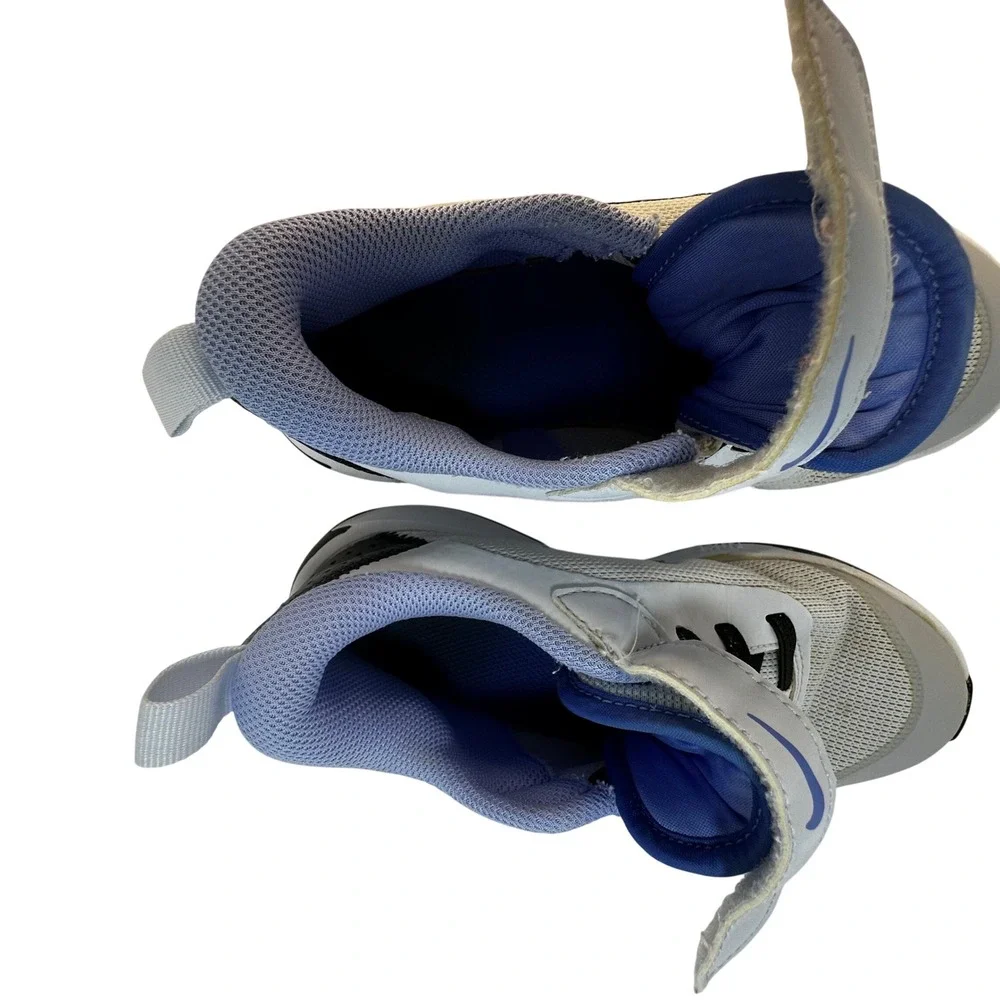 Nike Kids‎ Omni Multi-Court White Blue Black Velcro Strap 009 Size 1Y
